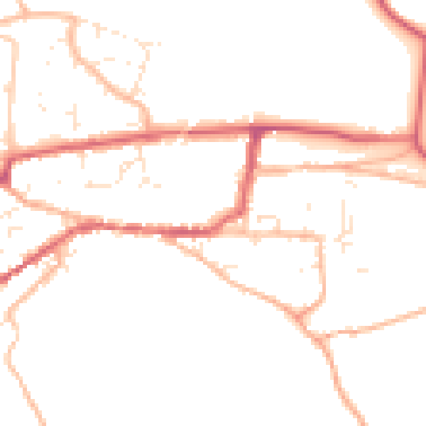 Daytime road noise heatmap for TA11 7NB