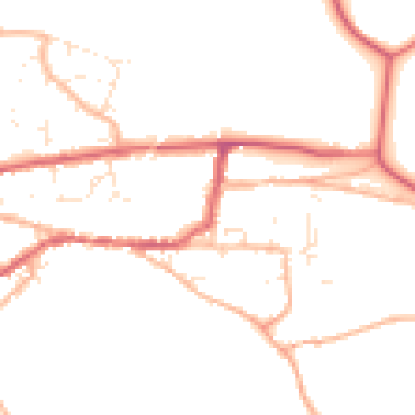 Daytime road noise heatmap for TA11 7ND