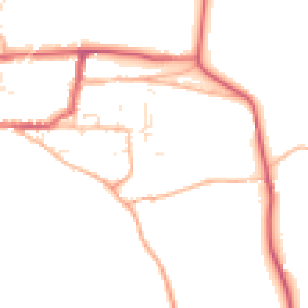 Daytime road noise heatmap for TA11 7PF