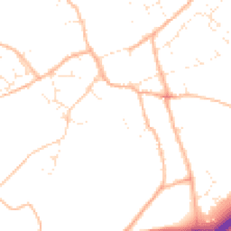 Daytime road noise heatmap for TA13 5DY