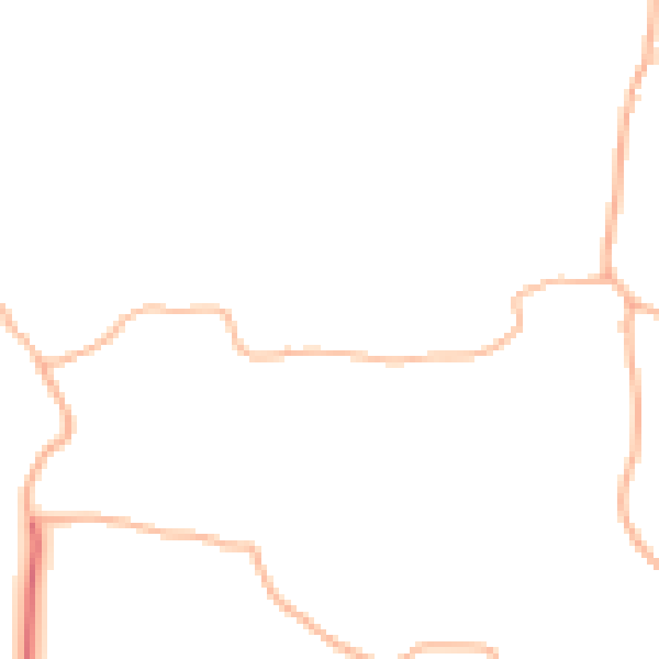 Daytime road noise heatmap for TA3 5BA