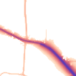 Daytime road noise heatmap for TA3 5DH