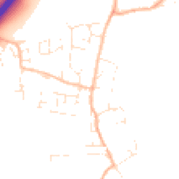 Daytime road noise heatmap for TA3 5DP
