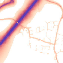 Daytime road noise heatmap for TA3 5DW