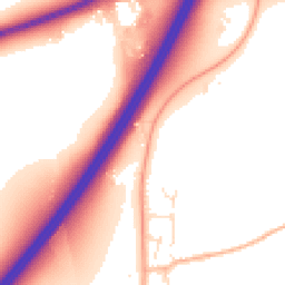 Daytime road noise heatmap for TA3 5ER