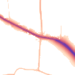 Daytime road noise heatmap for TA3 5FF