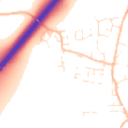 Daytime road noise heatmap for TA3 5FG