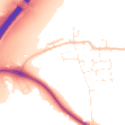 Daytime road noise heatmap for TA3 5JX