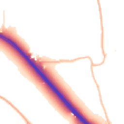Daytime road noise heatmap for TA3 5NH