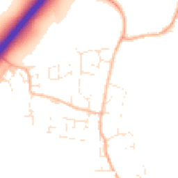 Daytime road noise heatmap for TA3 5QR