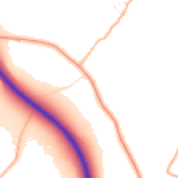 Daytime road noise heatmap for TA3 5RG
