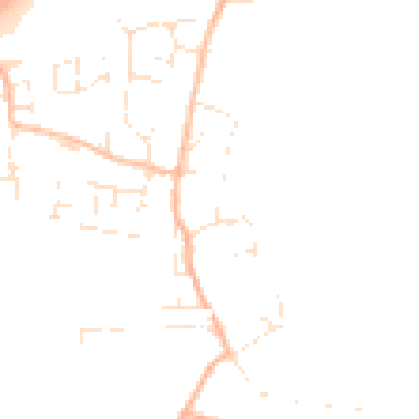 Daytime road noise heatmap for TA3 5TB