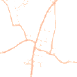 Daytime road noise heatmap for TA3 7JJ