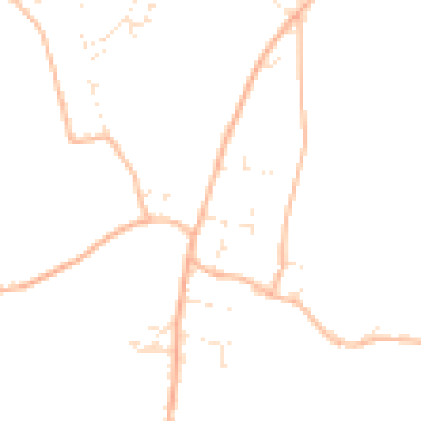 Daytime road noise heatmap for TA3 7JJ