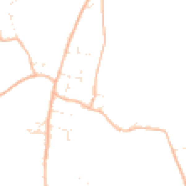 Daytime road noise heatmap for TA3 7JU