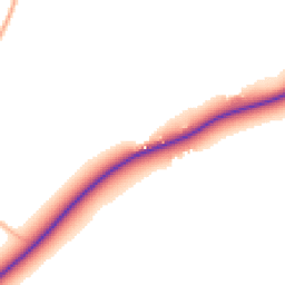 Daytime road noise heatmap for TA4 1EW