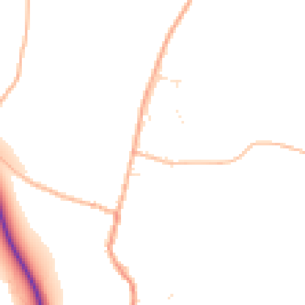 Daytime road noise heatmap for TA4 3AY