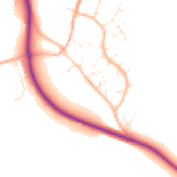 Daytime road noise heatmap for TA4 3FD