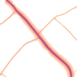 Daytime road noise heatmap for TA4 3HD