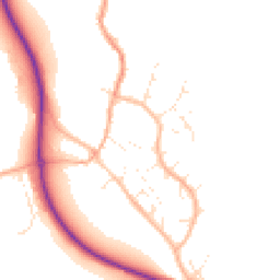 Daytime road noise heatmap for TA4 3NP