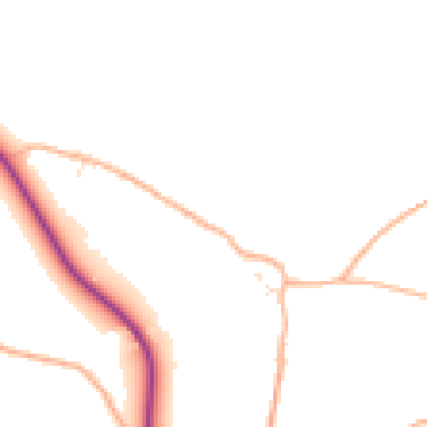 Daytime road noise heatmap for TA4 4AD