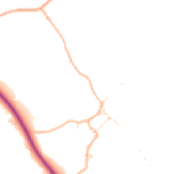 Daytime road noise heatmap for TA4 4EE