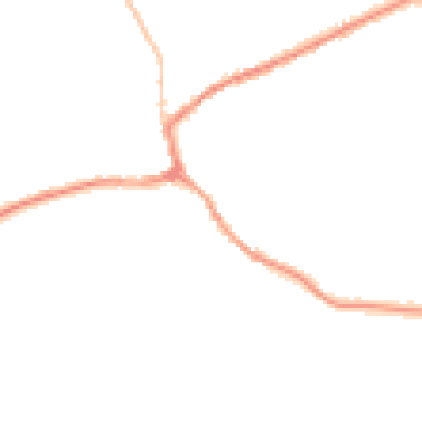 Night-time road noise heatmap for TA4 4NW