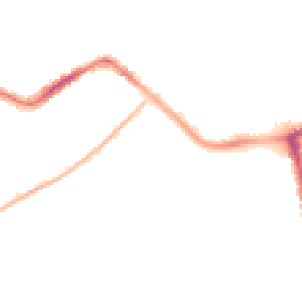 Night-time road noise heatmap for TA6 3AX