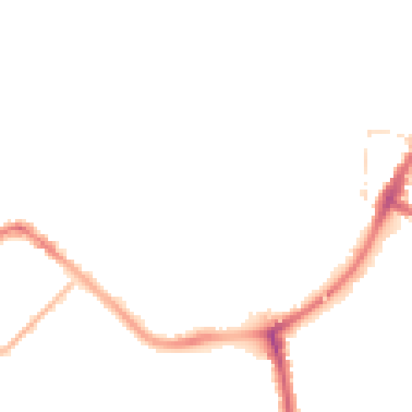 Night-time road noise heatmap for TA6 3BP