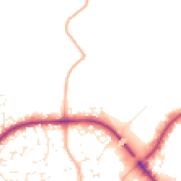 Daytime road noise heatmap for TA6 3JW