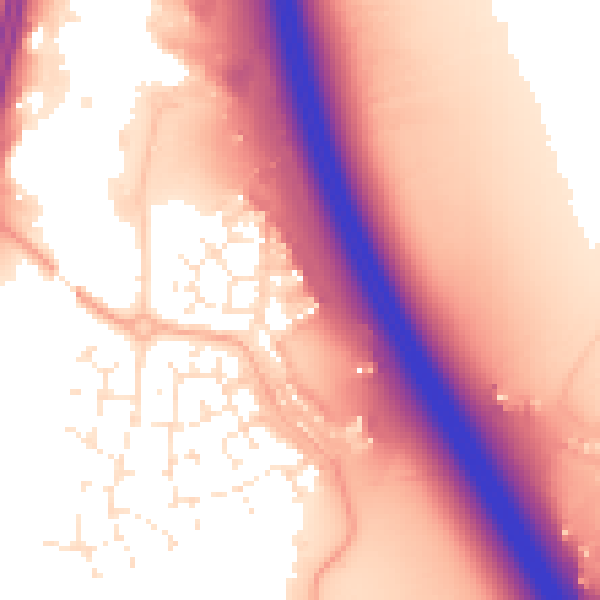 Daytime road noise heatmap for TA6 4GL