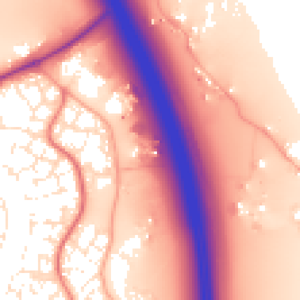 Daytime road noise heatmap for TA6 4TT