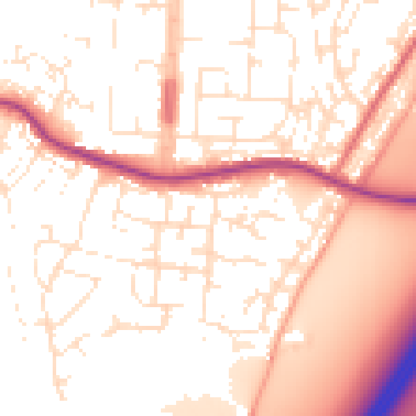 Daytime road noise heatmap for TA6 5BX