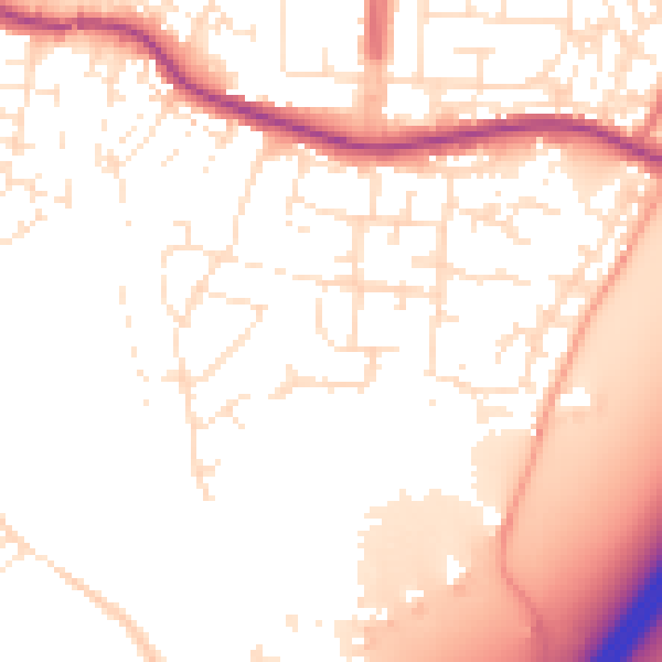 Daytime road noise heatmap for TA6 5PP