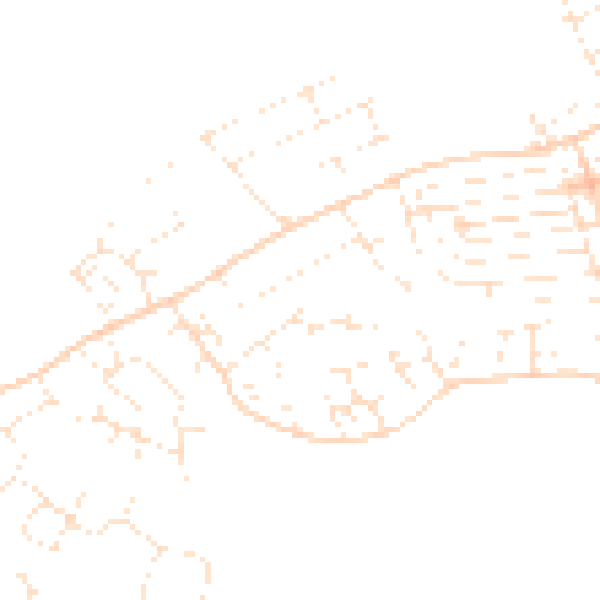 Daytime road noise heatmap for TA6 6HP