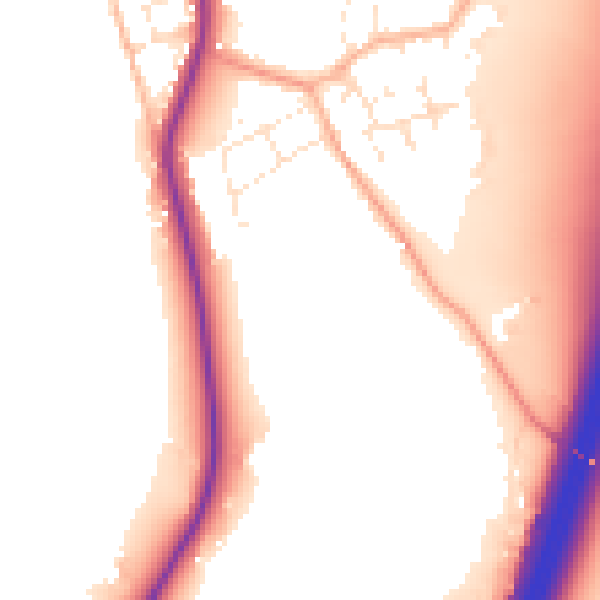Daytime road noise heatmap for TA6 6HS