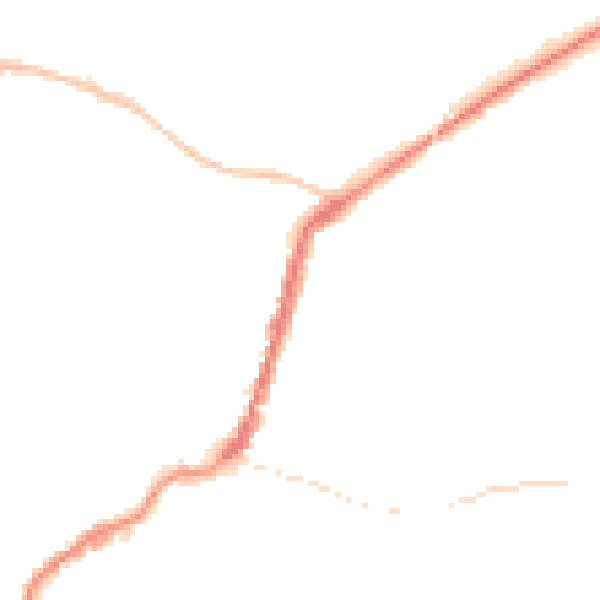 Night-time road noise heatmap for TA9 3AG