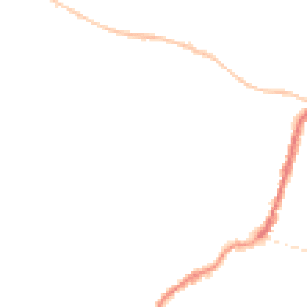 Night-time road noise heatmap for TA9 3AX