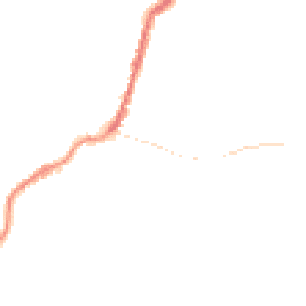 Night-time road noise heatmap for TA9 3BT