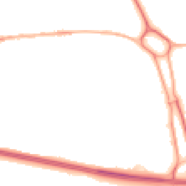Night-time road noise heatmap for TF1 2LR