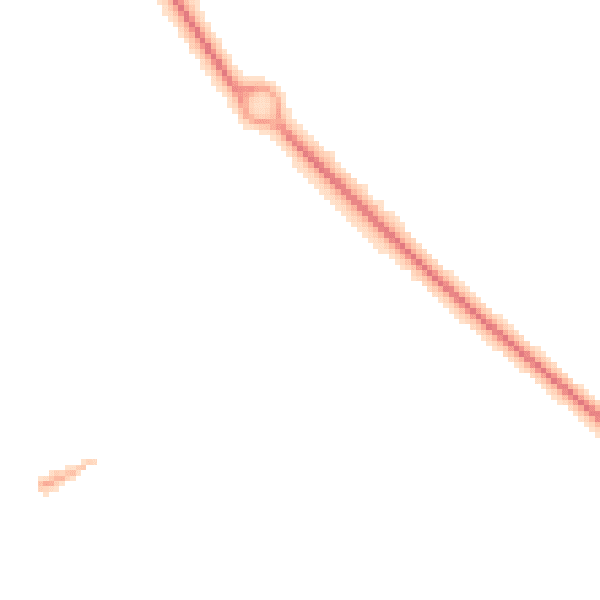 Night-time road noise heatmap for TF1 3DG
