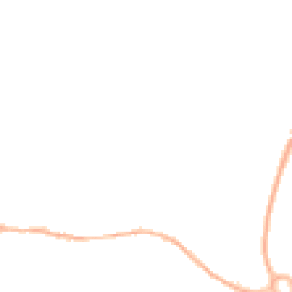 Night-time road noise heatmap for TF1 5FQ