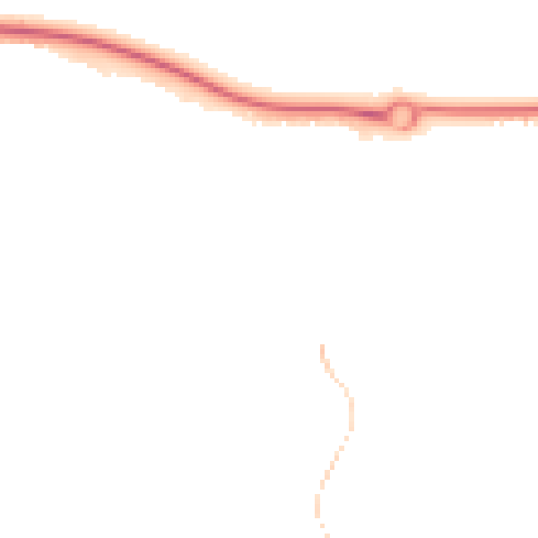 Night-time road noise heatmap for TF1 6YD