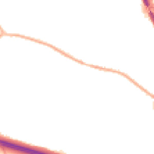 Night-time road noise heatmap for TF2 0DX