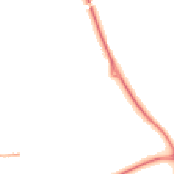 Night-time road noise heatmap for TF2 9FZ