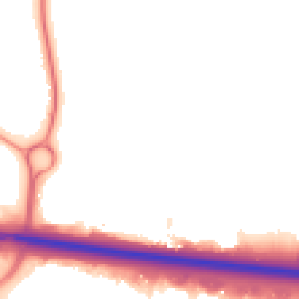 Night-time road noise heatmap for TF2 9QJ