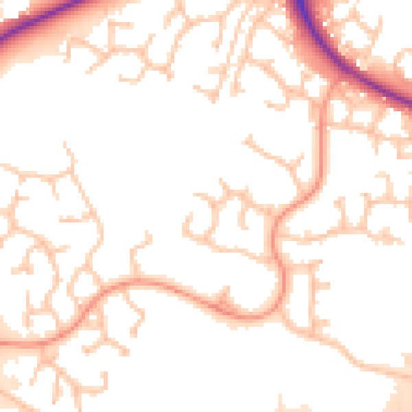 Daytime road noise heatmap for TF2 9QU