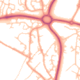 Daytime road noise heatmap for TF4 2BA