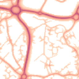 Daytime road noise heatmap for TF4 2JD
