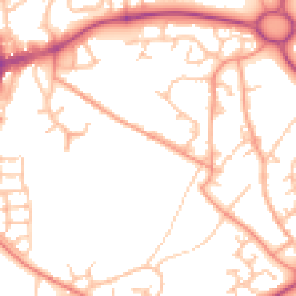 Daytime road noise heatmap for TF4 2RL